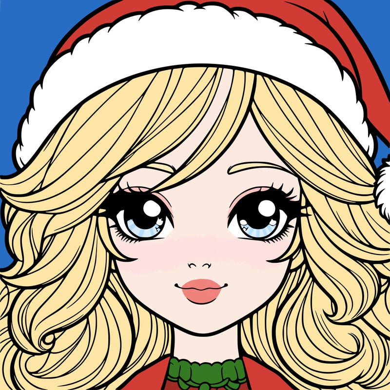 realistic christmas girl