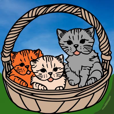 kittens in a basket