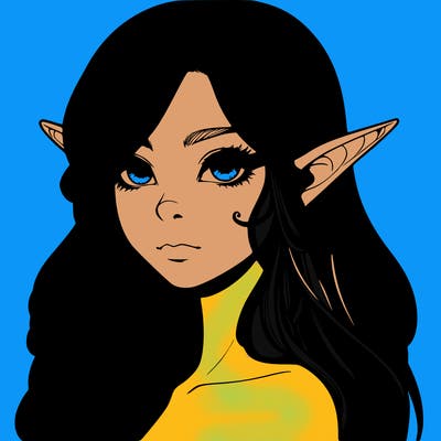 elf girl realistic dark fantasy