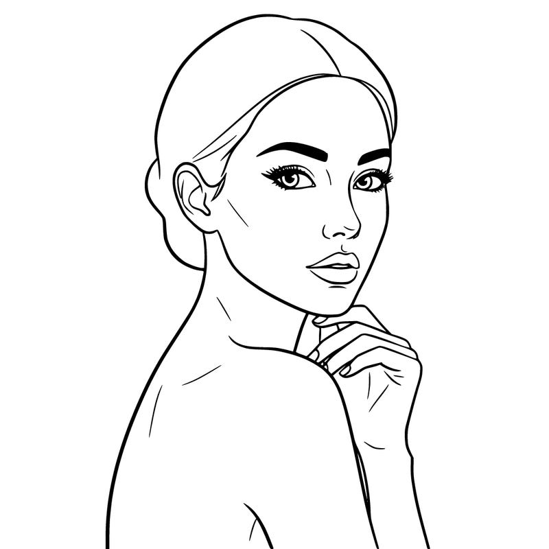 oustanding biologically perfect women posing  gorgeous  pose outlining face