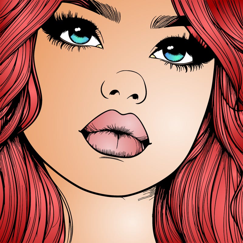 really realistic girl with lips