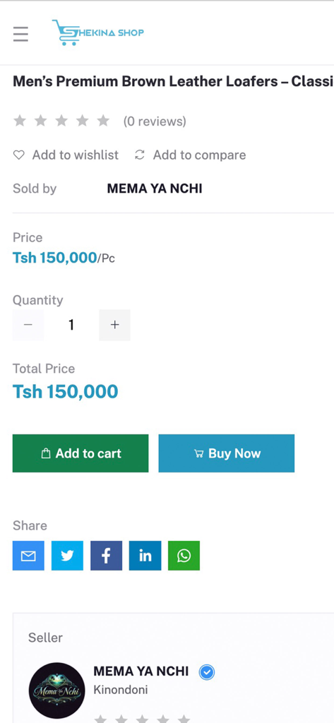 ShekinaShop - ShekinaShop의 남성용 갈색 가죽 로퍼 제품 세부 정보