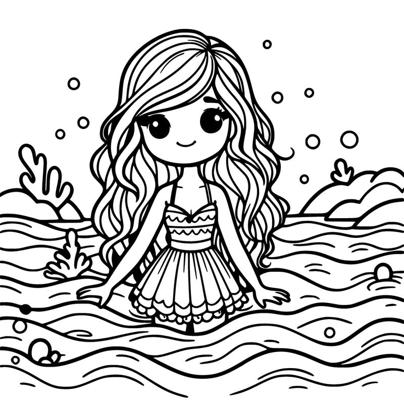 girl in the ocean