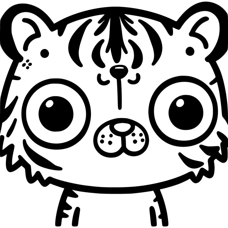 tiger with weird face