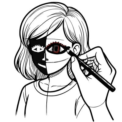 drawing a realistic person