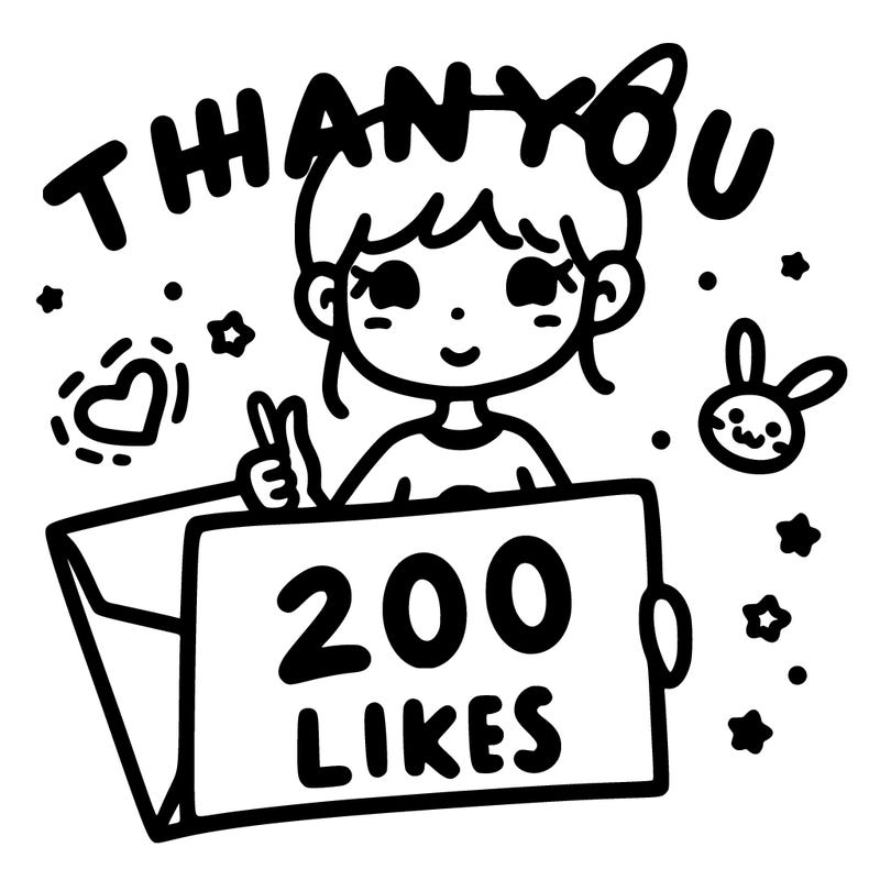 ty for 200 likes