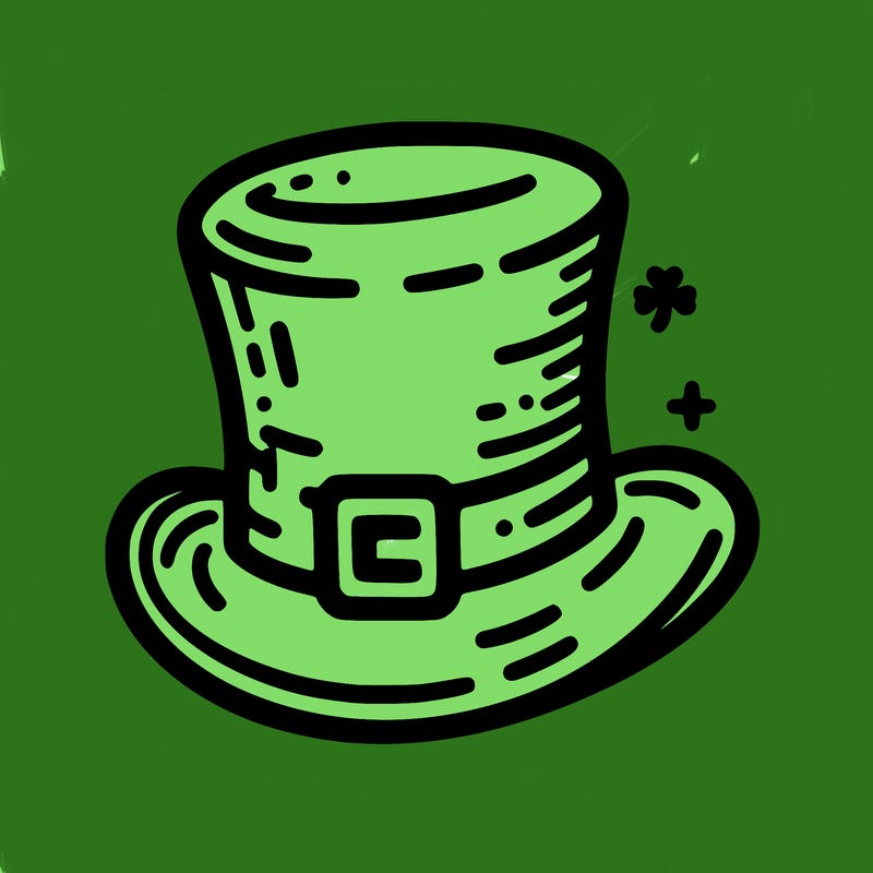 st patrick hat with thin lines