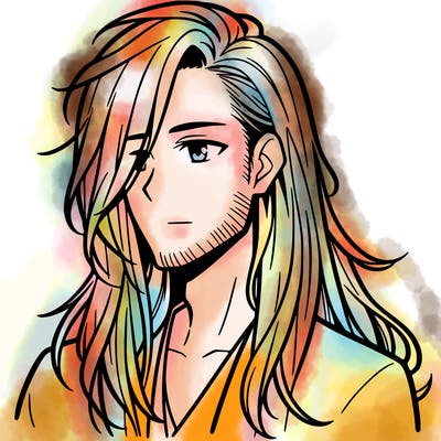 long hair male