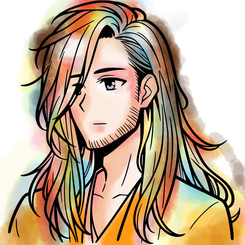 long hair male
