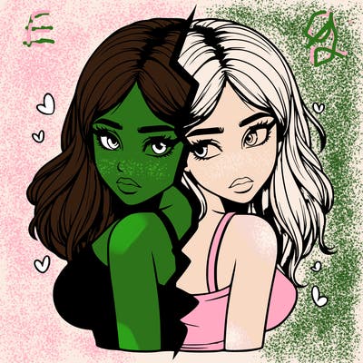 realistic girl split