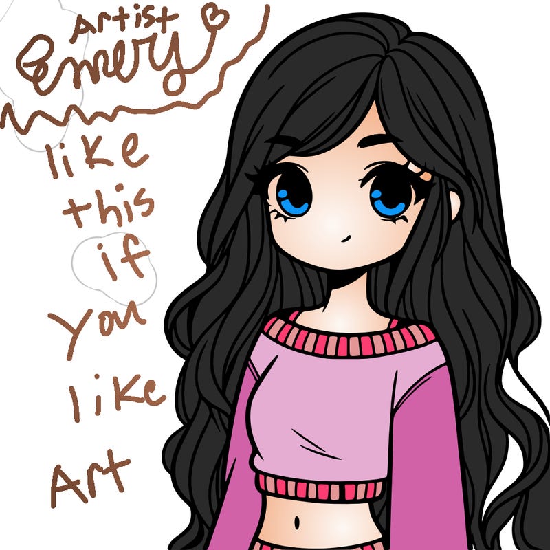 girl with long hair and a crop top with a sweater