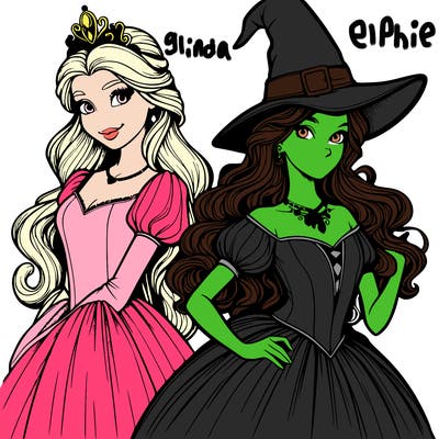 a realistic princess and a witch