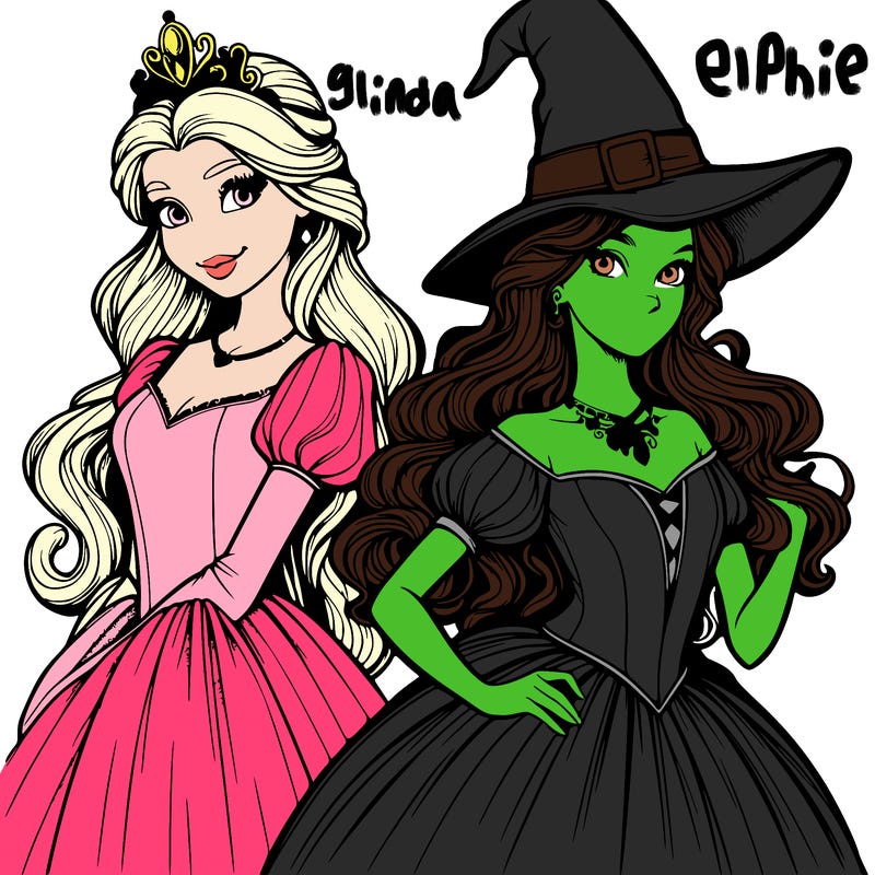 a realistic princess and a witch