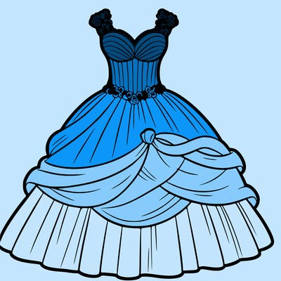 a beautiful  wedding  dress