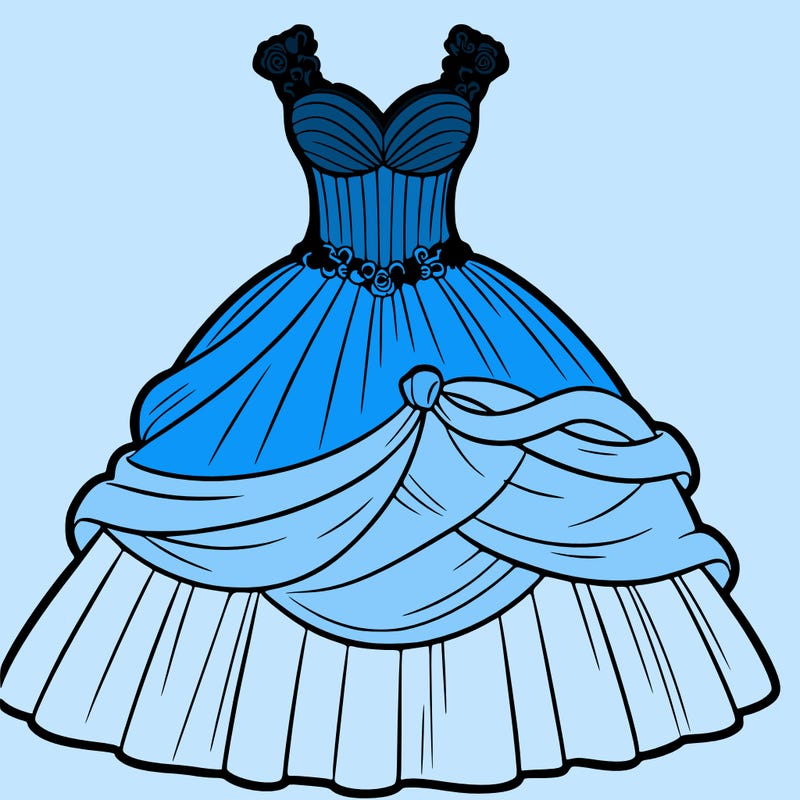 a beautiful  wedding  dress