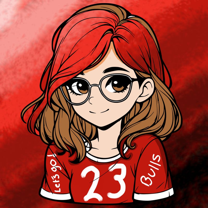 realistic girl with glasses