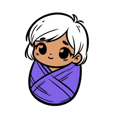 small infant girl wrapped in a small blanket