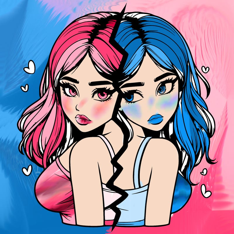 realistic girl split