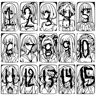 girls that look diffrent anime