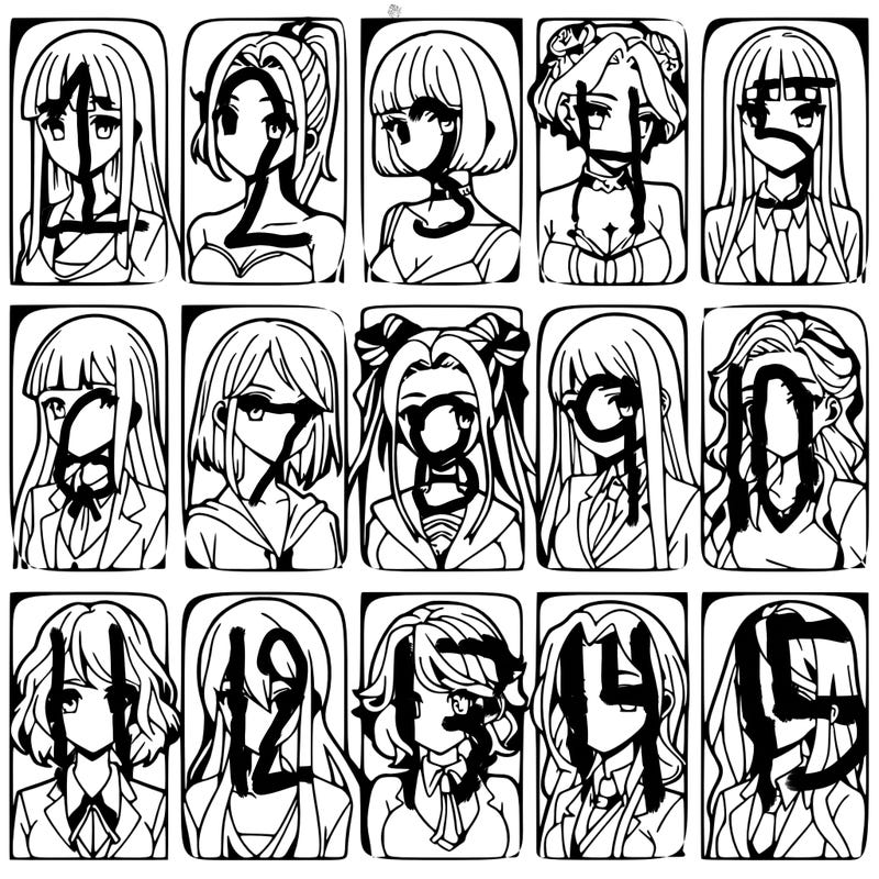 girls that look diffrent anime