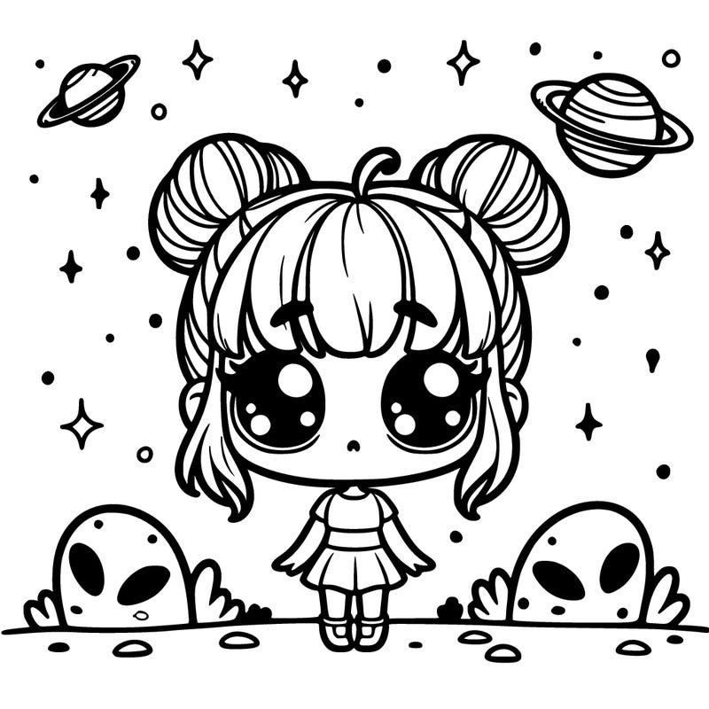 cute alien girl