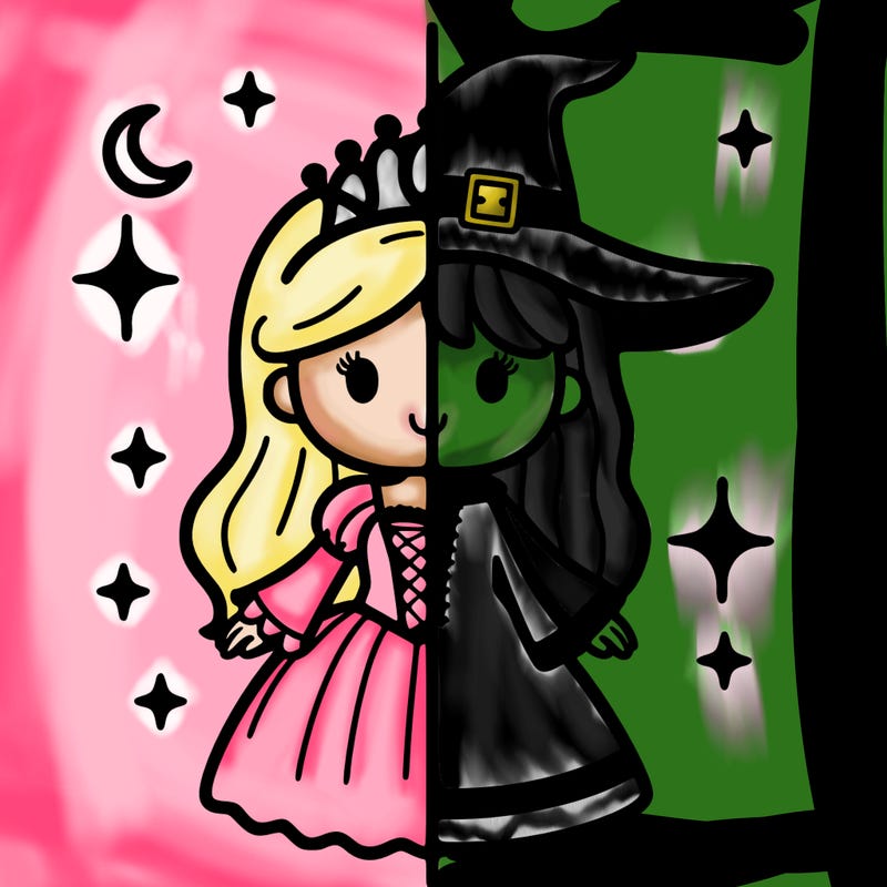 split princess and witch