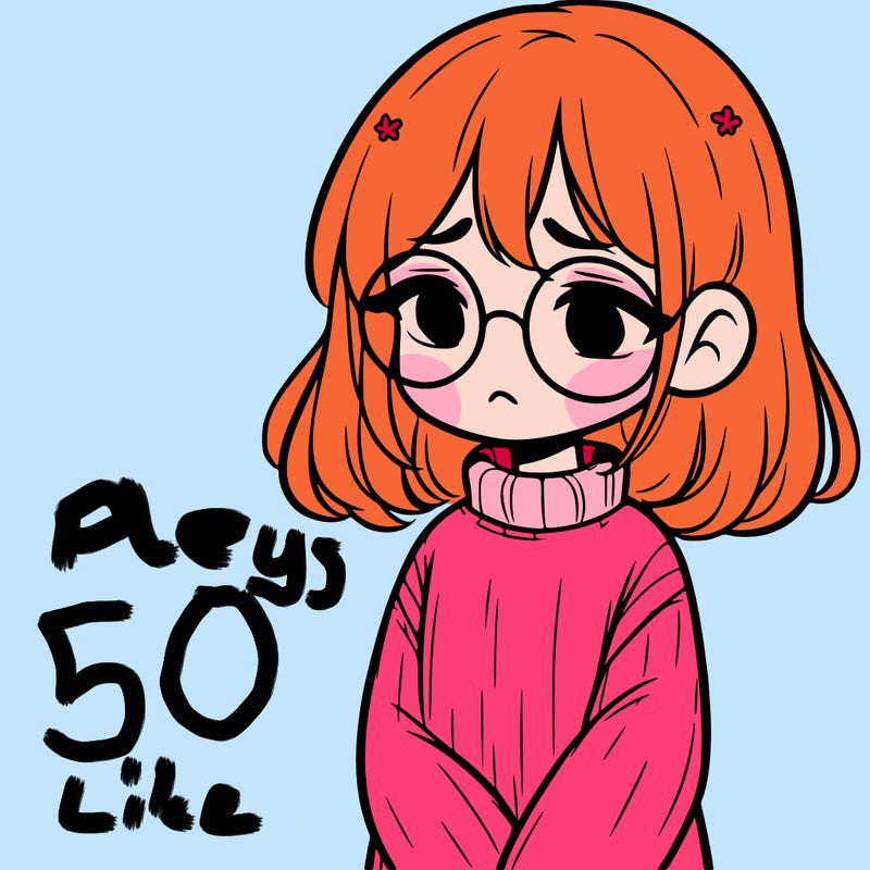 sad girl with glasses in a sweater