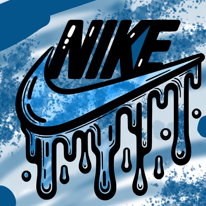 dripping nike logo