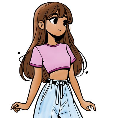 girl in a cute crop top