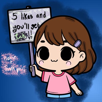 girl holding up a sign