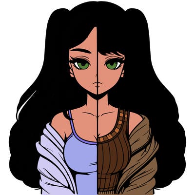 realistic girl split