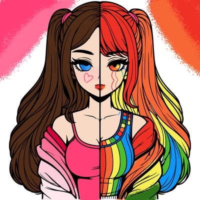 realistic girl split