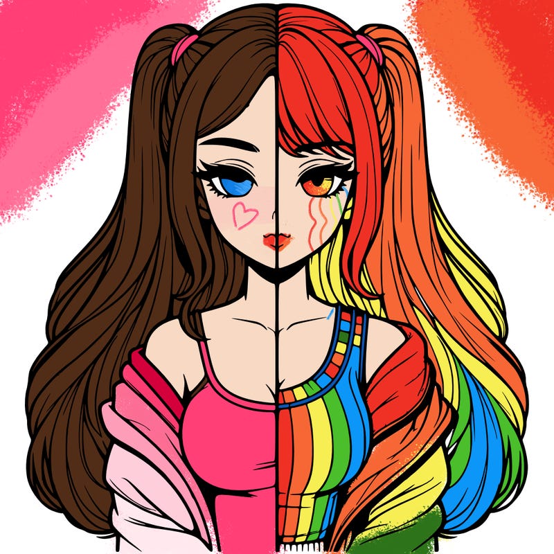 realistic girl split