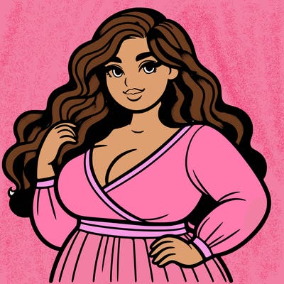 super plus size beautiful woman