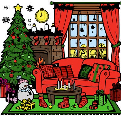 christmas living room