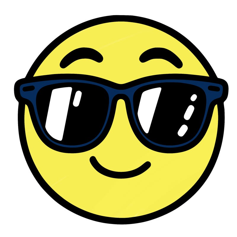 emoji with sunglasses