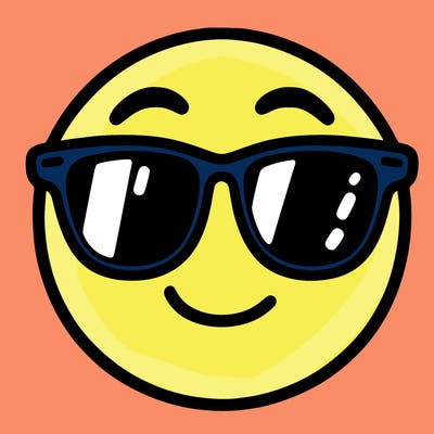 emoji with sunglasses