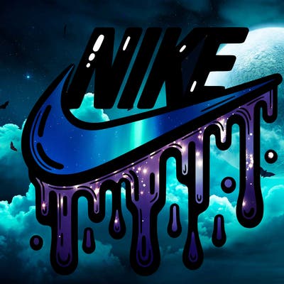 dripping nike logo
