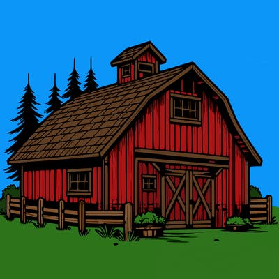 easy realistic barn