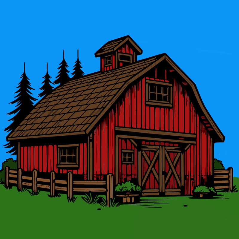 easy realistic barn