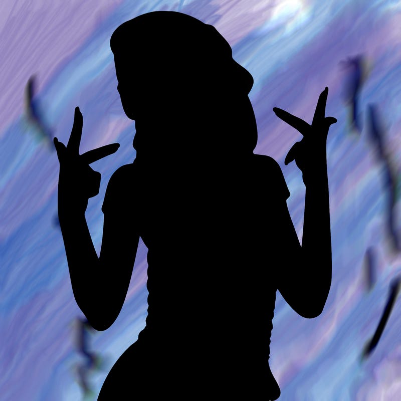 realistic teenage girl with braids and a beanie and crop top doing 🫶🏼