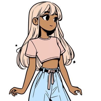 girl in a cute crop top