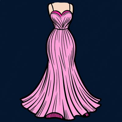 attractive long fashion dress