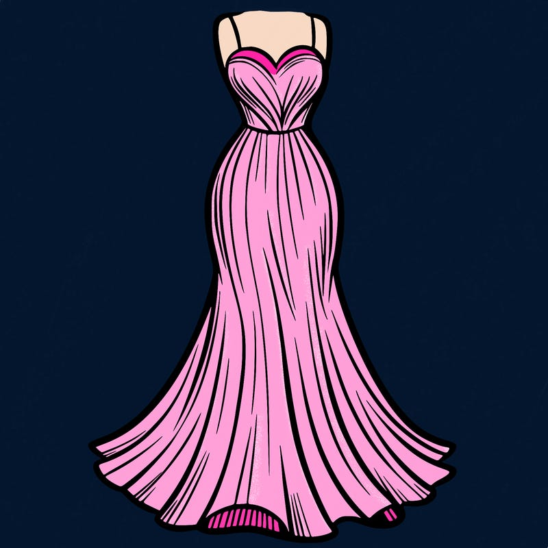 attractive long fashion dress