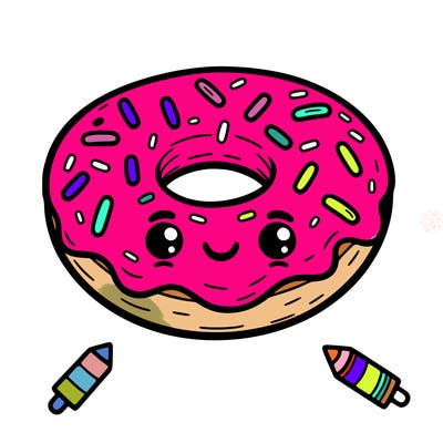a donut with a smiling face