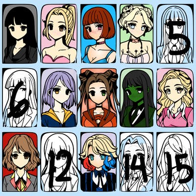 girls that look diffrent anime