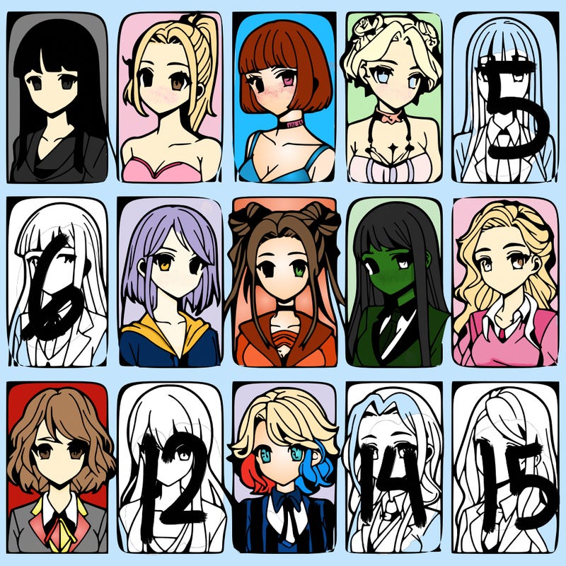 girls that look diffrent anime