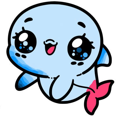 cute kawaii dolphin