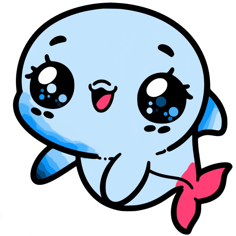 cute kawaii dolphin