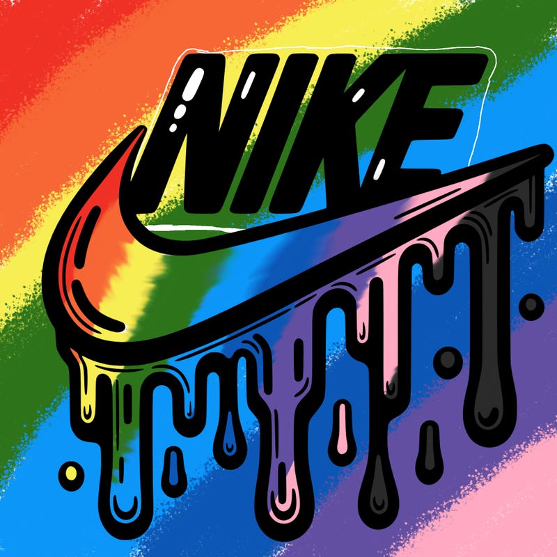 dripping nike logo